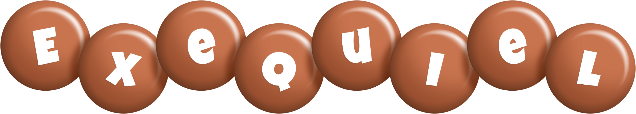 Exequiel candy-brown logo