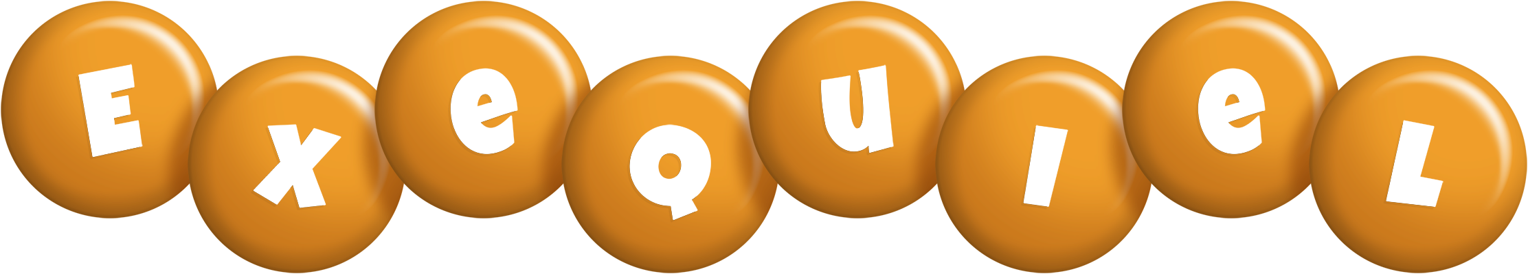 Exequiel candy-orange logo