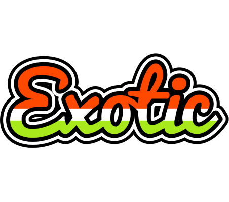 EXOTIC logo effect. Colorful text effects in various flavors. Customize your own text here: https://www.textgiraffe.com/logos/exotic/