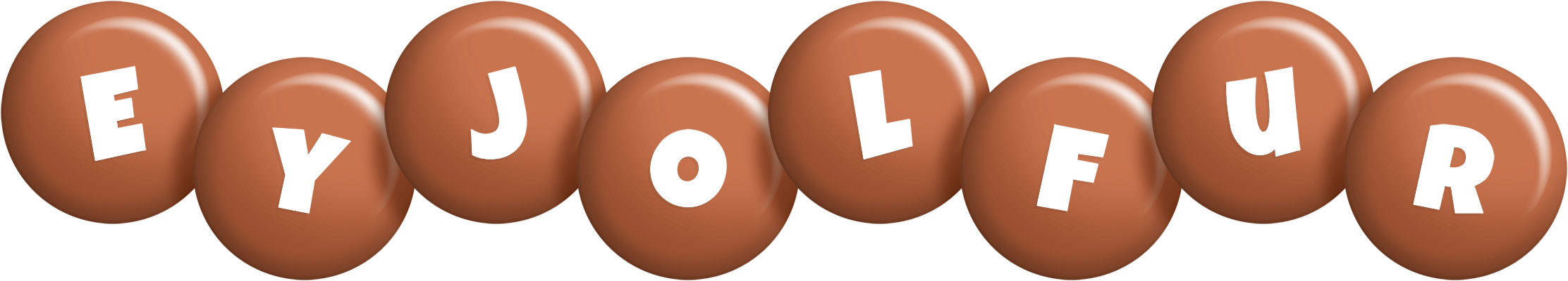 Eyjolfur candy-brown logo