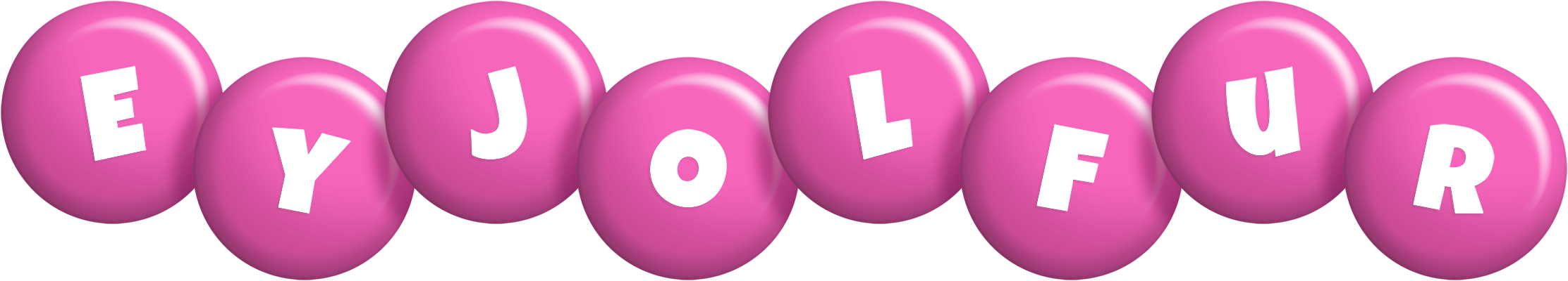 Eyjolfur candy-pink logo