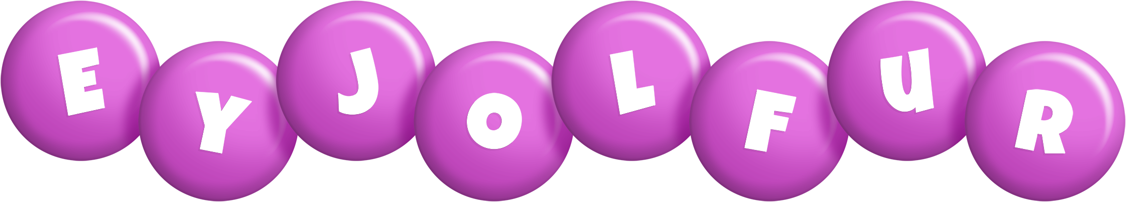 Eyjolfur candy-purple logo