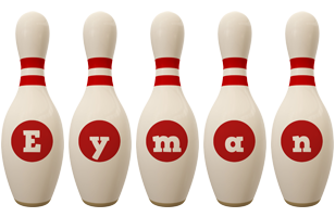 Eyman bowling-pin logo