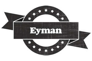 Eyman grunge logo