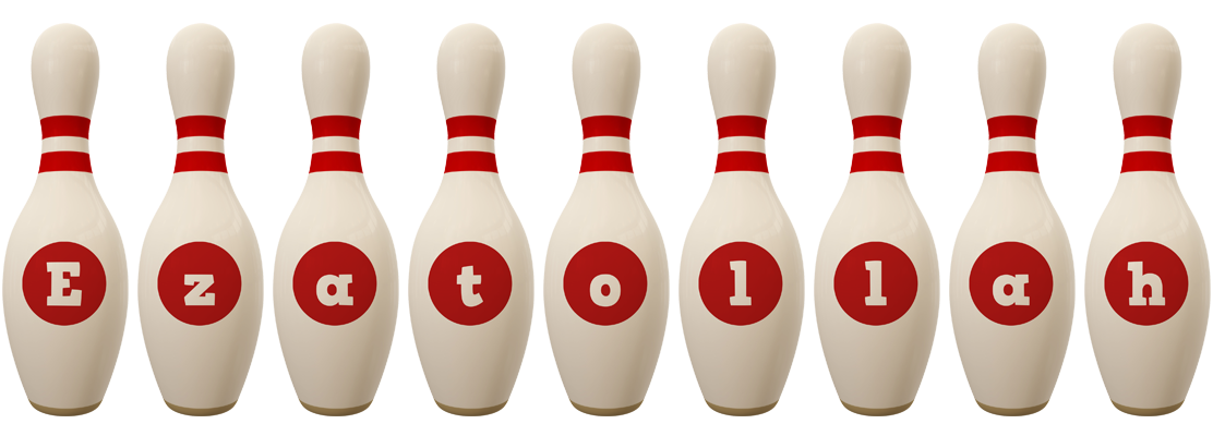 Ezatollah bowling-pin logo
