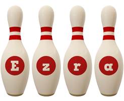 Ezra bowling-pin logo