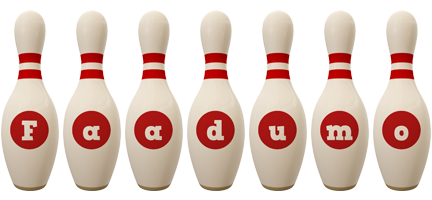 Faadumo bowling-pin logo