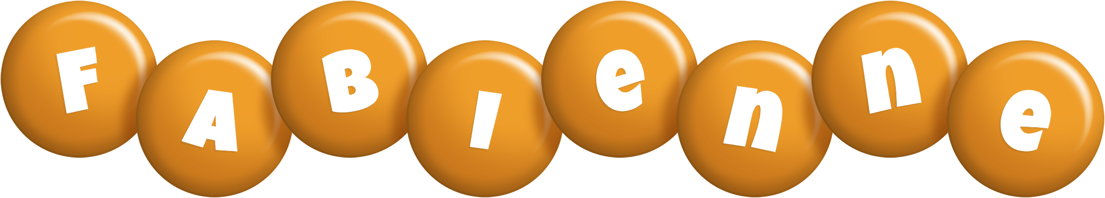 Fabienne candy-orange logo