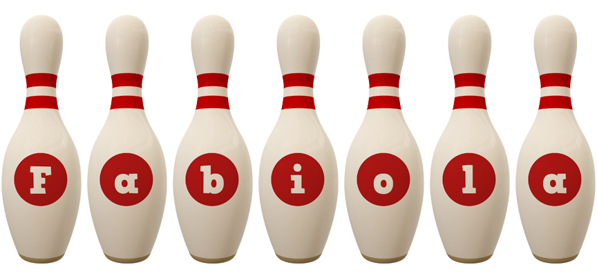 Fabiola bowling-pin logo