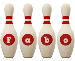 Fabo bowling-pin logo