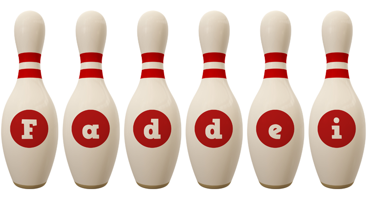 Faddei bowling-pin logo