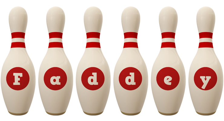 Faddey bowling-pin logo
