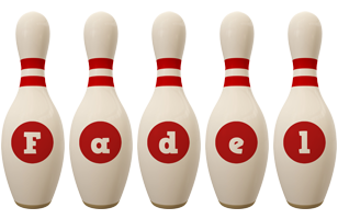 Fadel bowling-pin logo