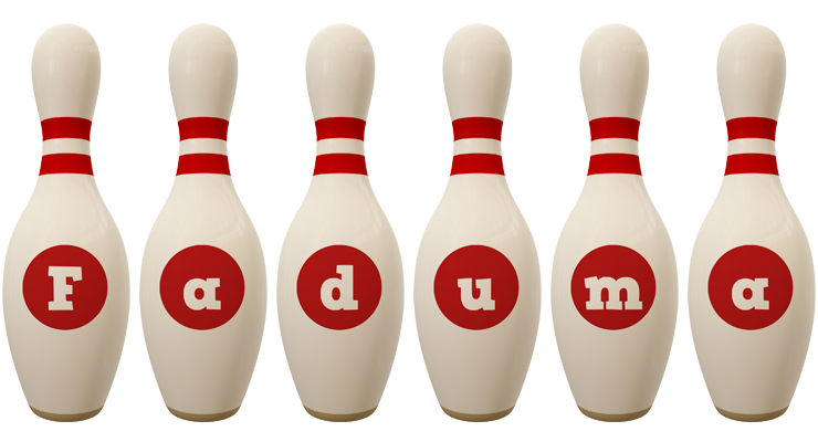 Faduma bowling-pin logo