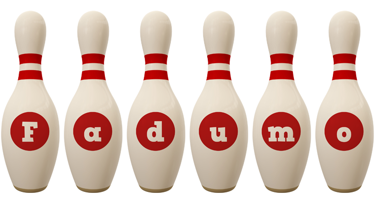Fadumo bowling-pin logo