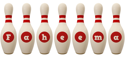 Faheema bowling-pin logo