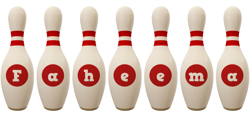 Faheema bowling-pin logo