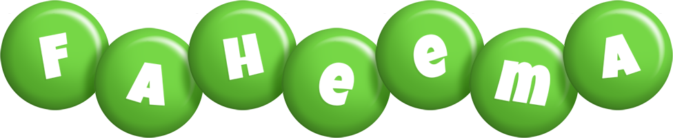 Faheema candy-green logo