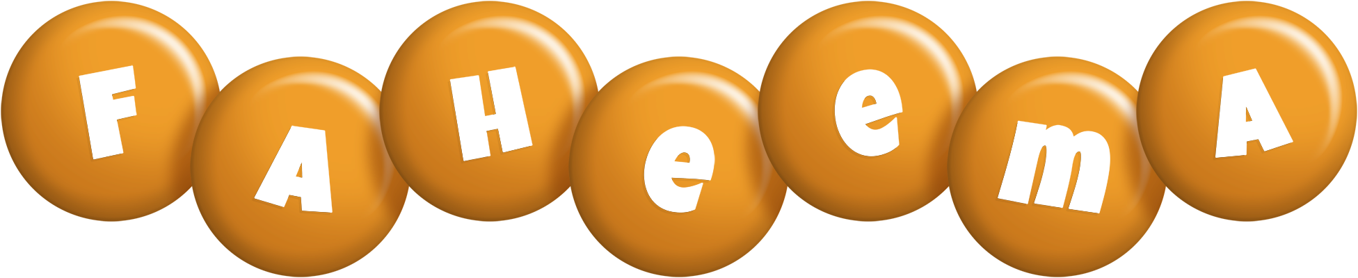 Faheema candy-orange logo