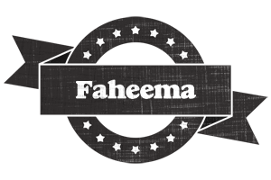 Faheema grunge logo