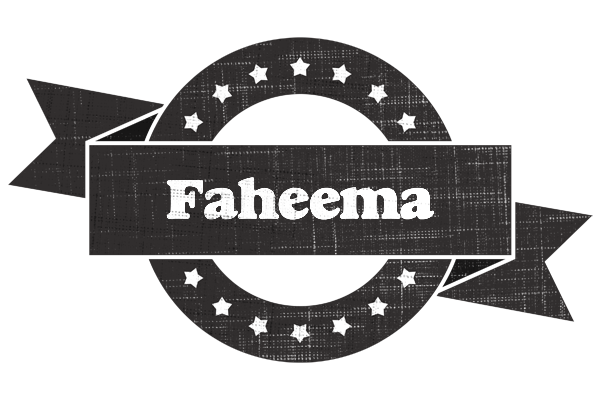 Faheema grunge logo