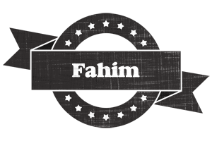 Fahim grunge logo