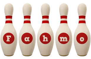 Fahmo bowling-pin logo