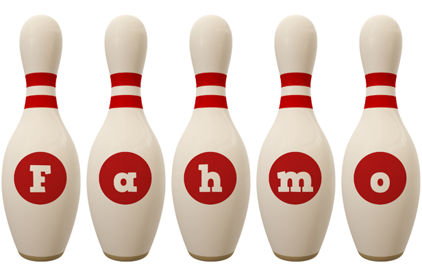 Fahmo bowling-pin logo