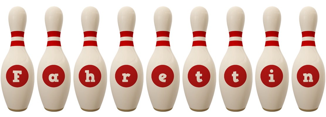 Fahrettin bowling-pin logo