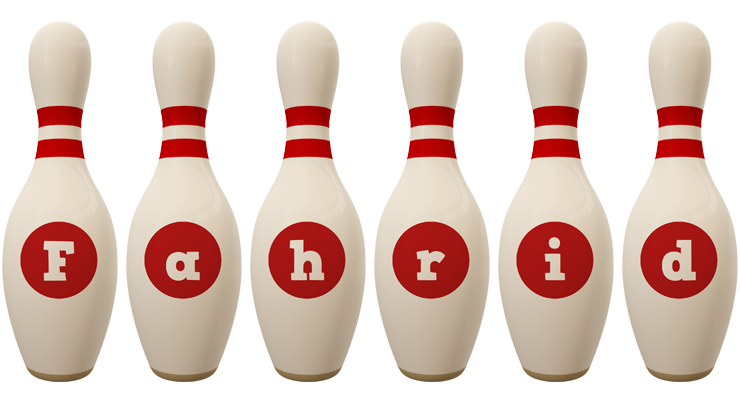 Fahrid bowling-pin logo