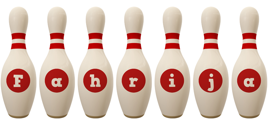 Fahrija bowling-pin logo