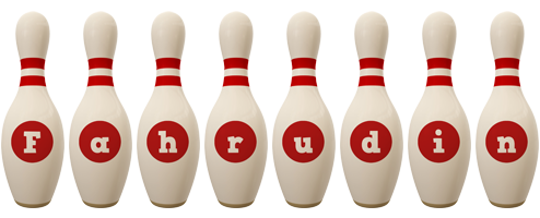 Fahrudin bowling-pin logo