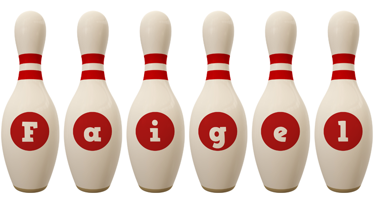 Faigel bowling-pin logo
