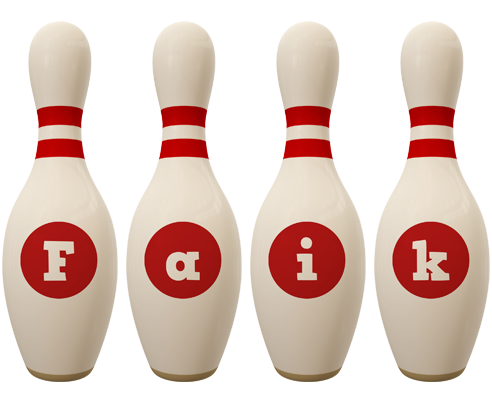 Faik bowling-pin logo