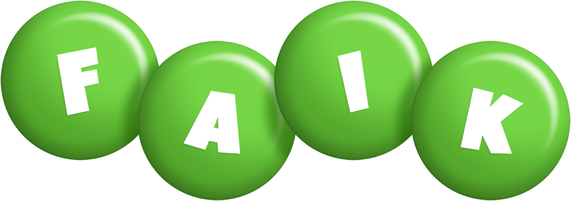 Faik candy-green logo