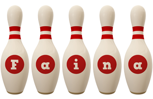 Faina bowling-pin logo