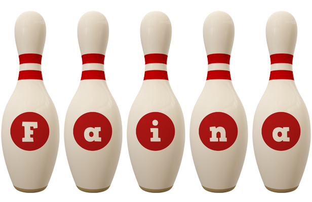 Faina bowling-pin logo
