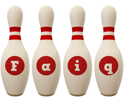 Faiq bowling-pin logo