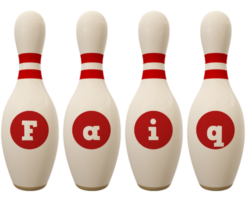Faiq bowling-pin logo