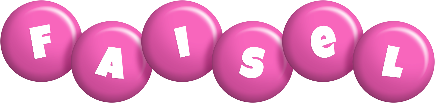 Faisel candy-pink logo