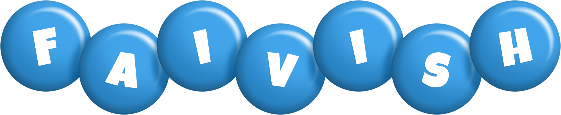 Faivish candy-blue logo