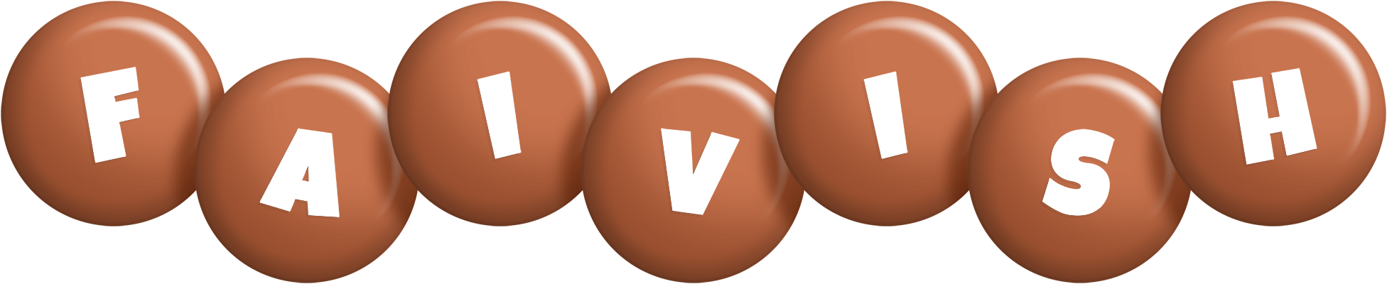 Faivish candy-brown logo