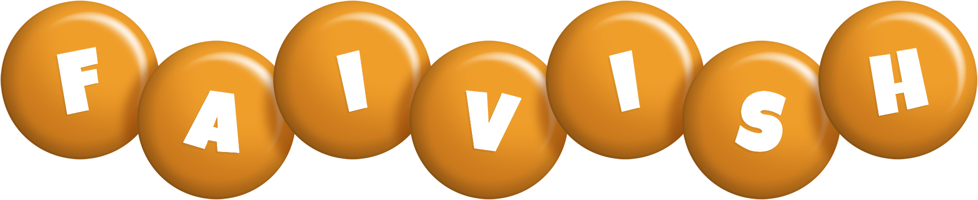 Faivish candy-orange logo