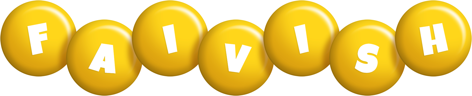 Faivish candy-yellow logo