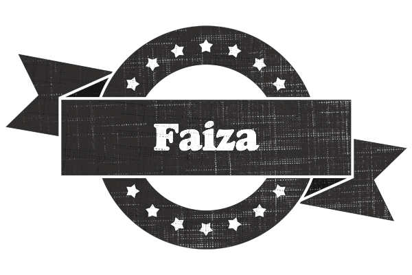 Faiza grunge logo