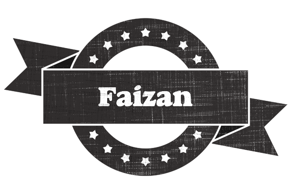 Faizan grunge logo