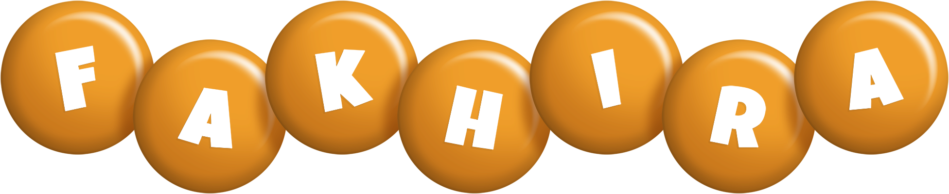 Fakhira candy-orange logo