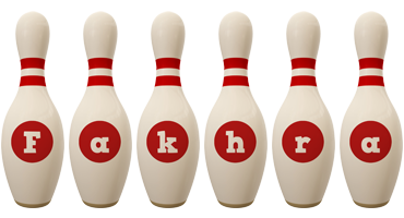 Fakhra bowling-pin logo