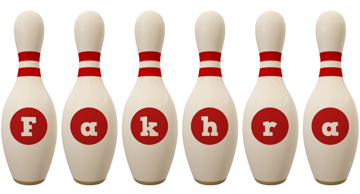 Fakhra bowling-pin logo