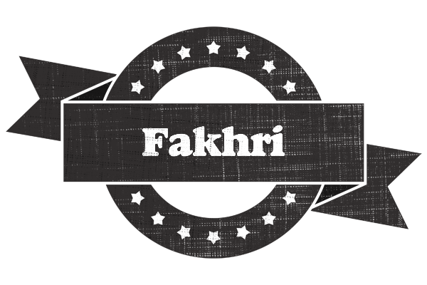 Fakhri grunge logo